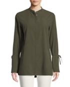 Desra Bell-sleeve Button-front