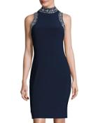 Bead-embellished High-neck