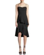 Barbados Slip Dress W/ Asymmetric Ruffle Hem