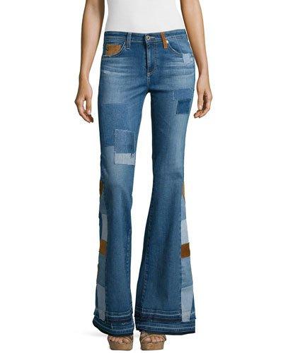 Angel High-waist Flare Jeans, 11 Years Patchwork