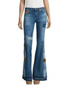 Angel High-waist Flare Jeans, 11 Years Patchwork