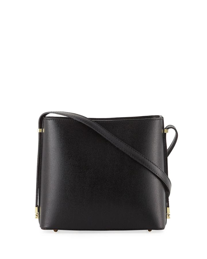 Boxy Saffiano Leather