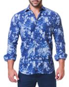 Men's Fibonacci Paint Blue Shaped-fit