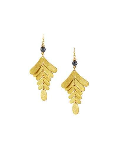 Hammered 6-tier Dangle Earrings