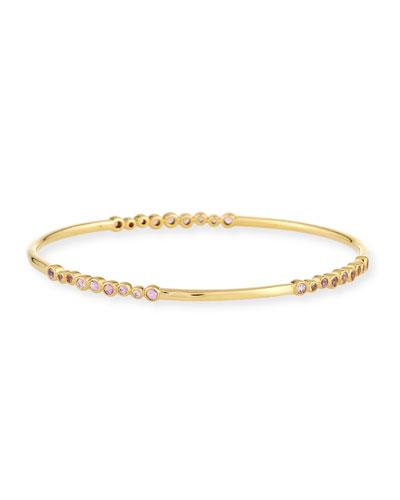 18k Glamazon Stardust 3-station Pink Sapphire Bangle