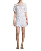 Grace Crochet-overlay Coverup Dress, Pure White