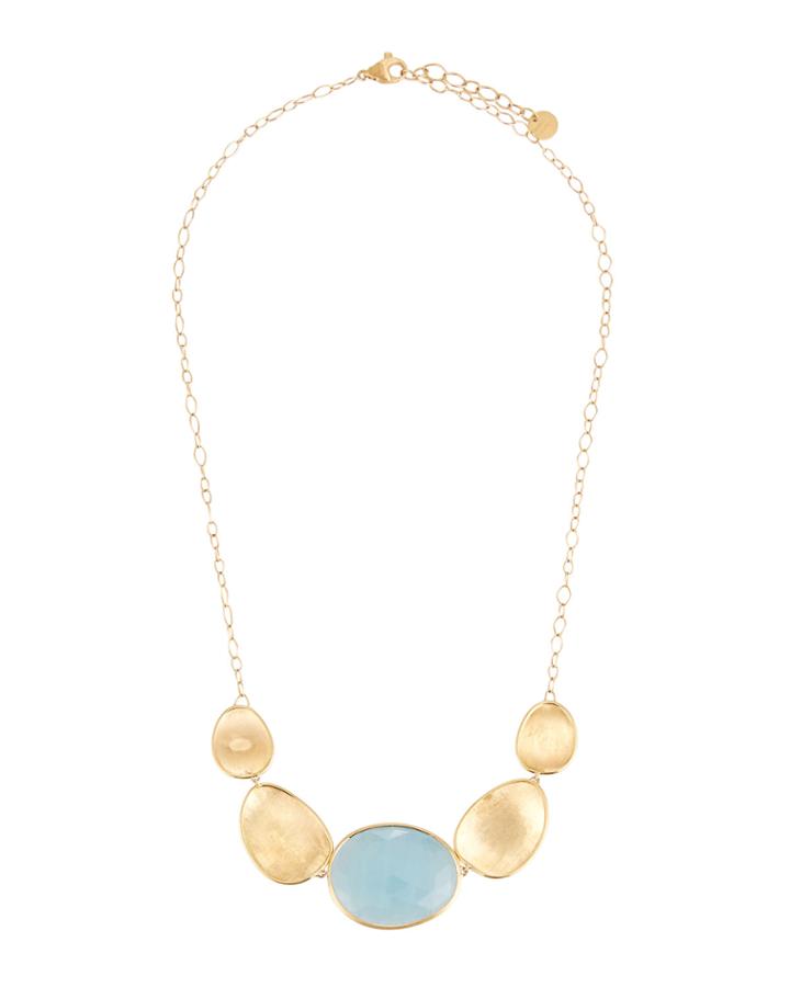 18k Yellow Gold & Aquamarine Necklace