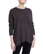Wool/recycled-cotton Oversized Sweater With Curved Hem