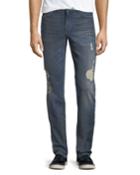 Men's Slim-fit Distressed Jeans, Burns (dirty Vintage