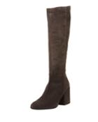 Vonnie Tall Suede Block-heel Boots