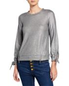 Metallic Two-zip Tie-cuff