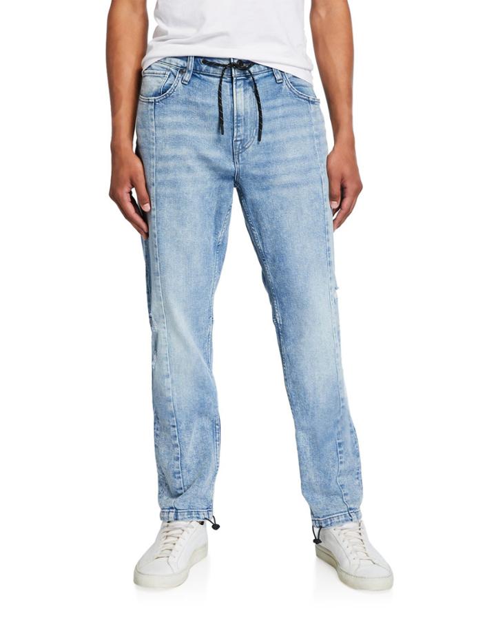 Men's Drawcord-ankle Denim Pants