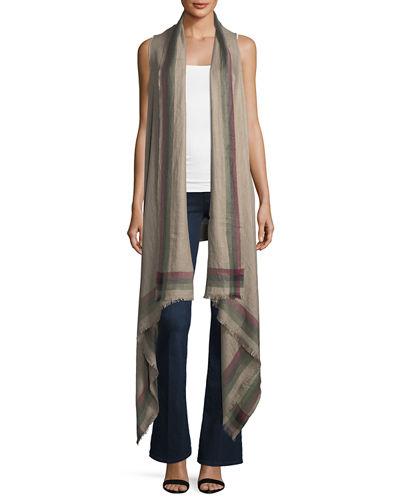 Striped Kimono Vest
