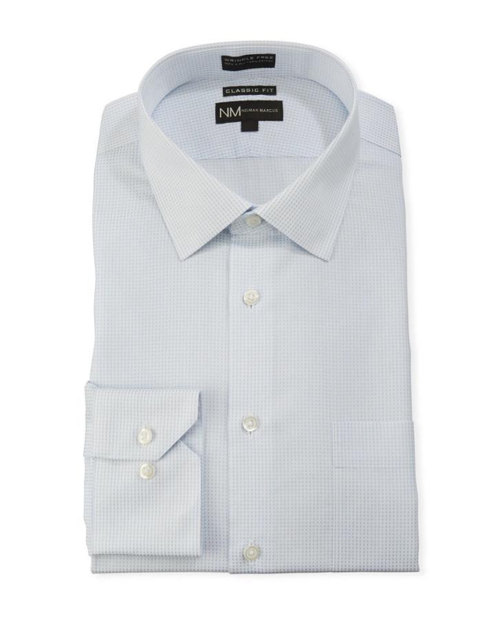 Men's Classic-fit Dash Dobby Texture Dress Shirt W/ Pocket