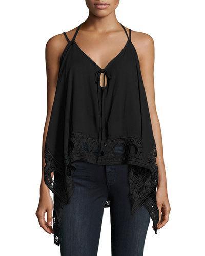 Santa Clarita Crochet-trim Top