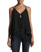 Santa Clarita Crochet-trim Top