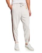 Men's Brushed Fleece Side-tape Joggers