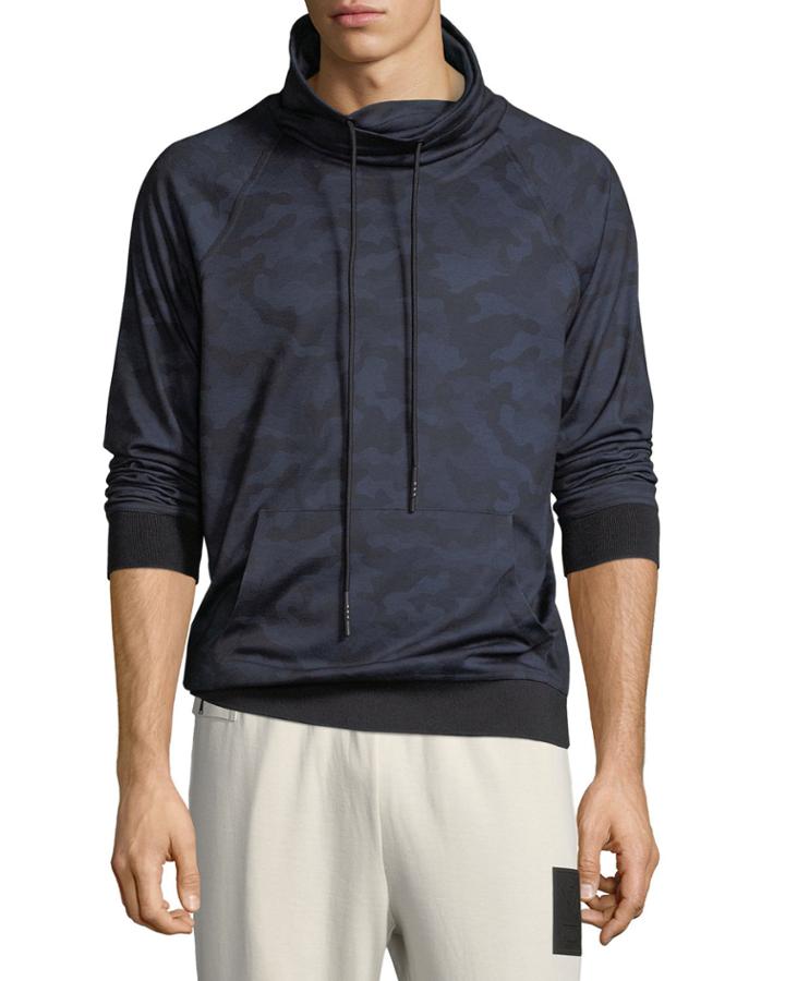Men's Camo Pullover Turtleneck Jacket