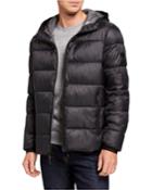Men's Quilted Hooded Puffer Coat
