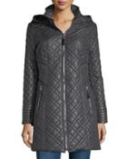 Quilted Zip-front Coat