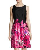 Floral-print Fit-and-flare Dress,