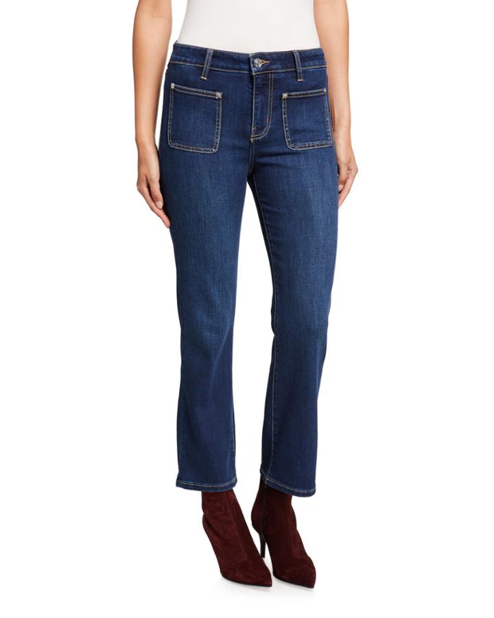 The Cropped Boot Patch-pocket Jeans