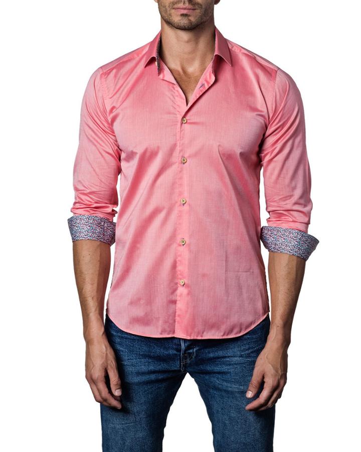 Men's Contrast-cuff Button-down