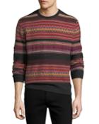 Cashmere-blend Southwestern-knit Striped