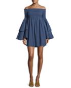 Appolonia Off-the-shoulder Layered-bell Sleeve