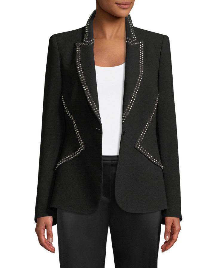 Allegra One-button Crepe Jacket W/