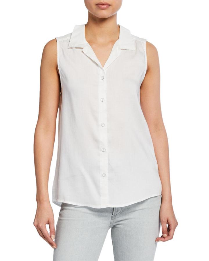 Christiana Sleeveless Button-down