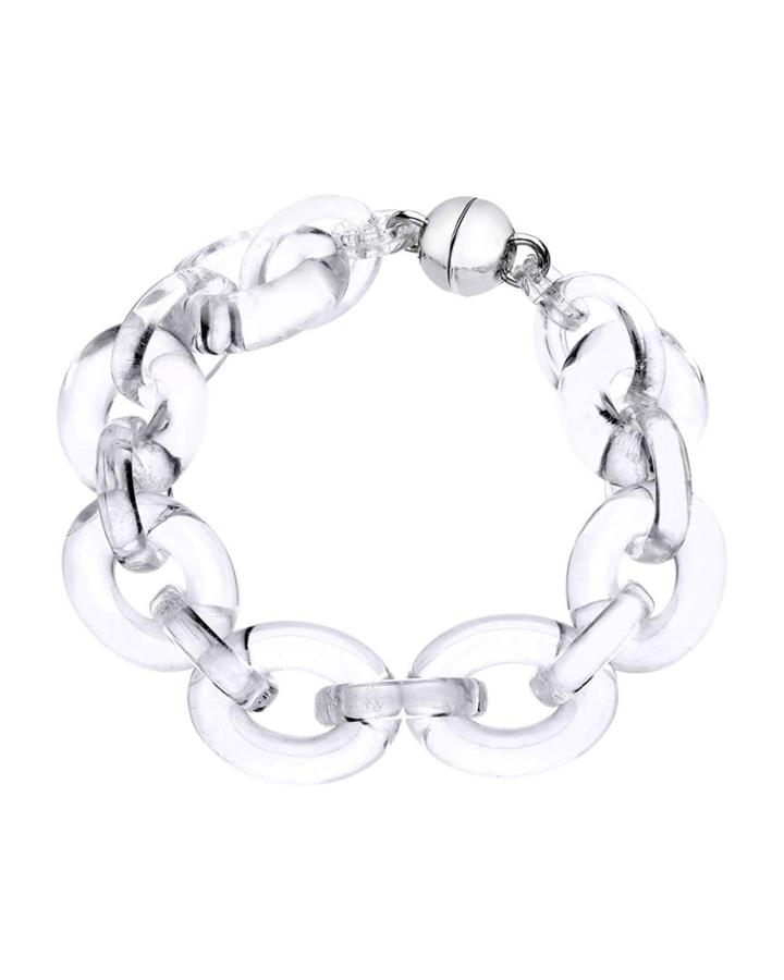 Large Oval-link Bracelet, Clear