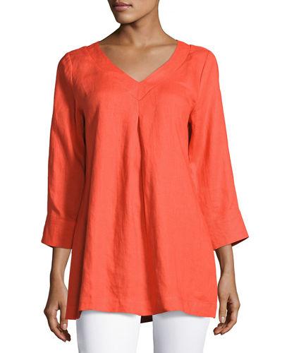 Gina Linen Tunic Top