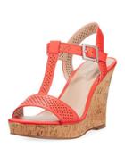 Law Laser-cut Leather Wedge