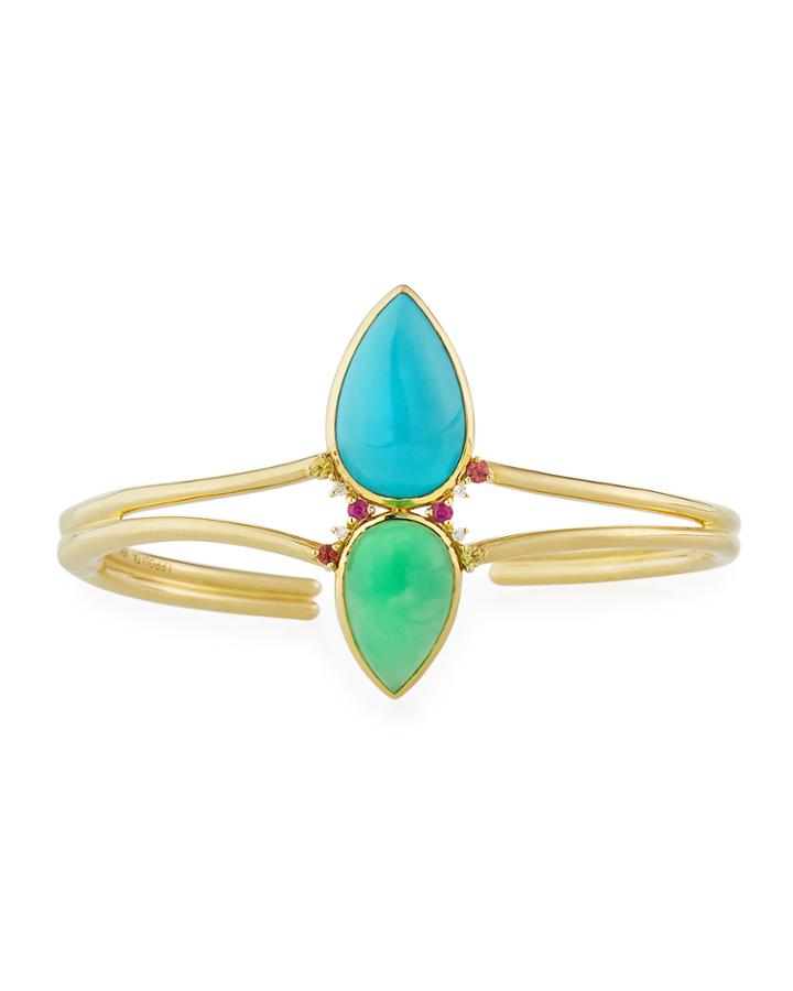 18k Prisma Mixed Cut Split Shank Cuff In Portofino