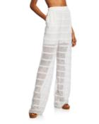 Lace Combo Ruffle Pants