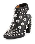 Ellery Studded Leather Bootie, Black