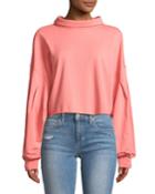 Balloon-sleeve Tie-back Blouse