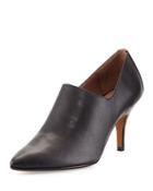 Tanna Stretch Leather Pump, Black