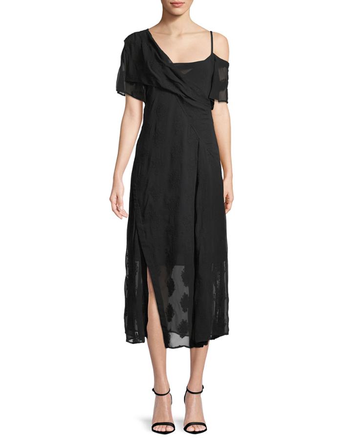 Coastal Silk-blend Asymmetric Dress