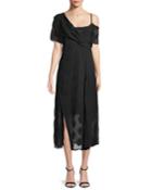 Coastal Silk-blend Asymmetric Dress