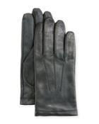 Leather Tech Dress Gloves, Black