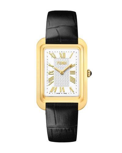 36mm Classico Watch W/ Alligator Strap, Gold/black