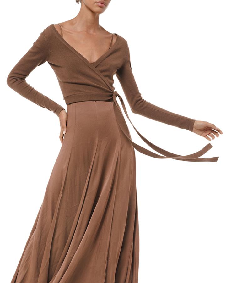Cashmere Cropped Wrap Top