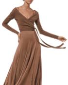 Cashmere Cropped Wrap Top