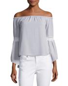 Off-the-shoulder Bell-sleeve Top