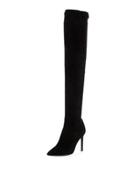 Besot Stretch-suede Over-the-knee Boot, Black