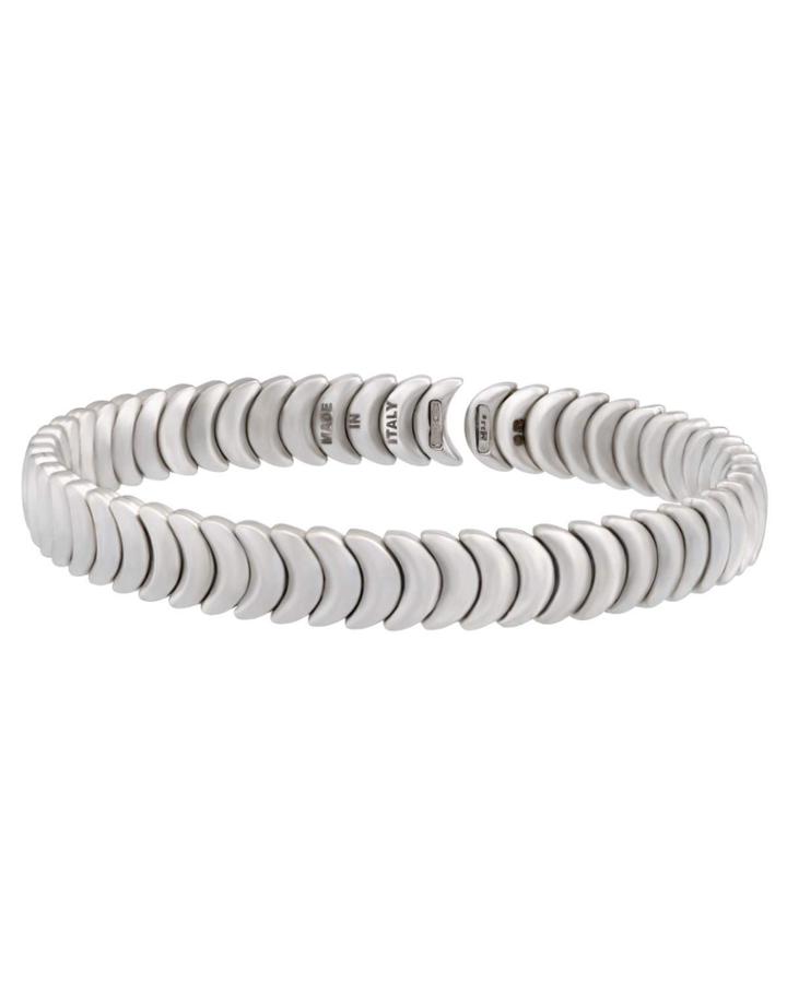 18k White Gold Crescent-link Bracelet
