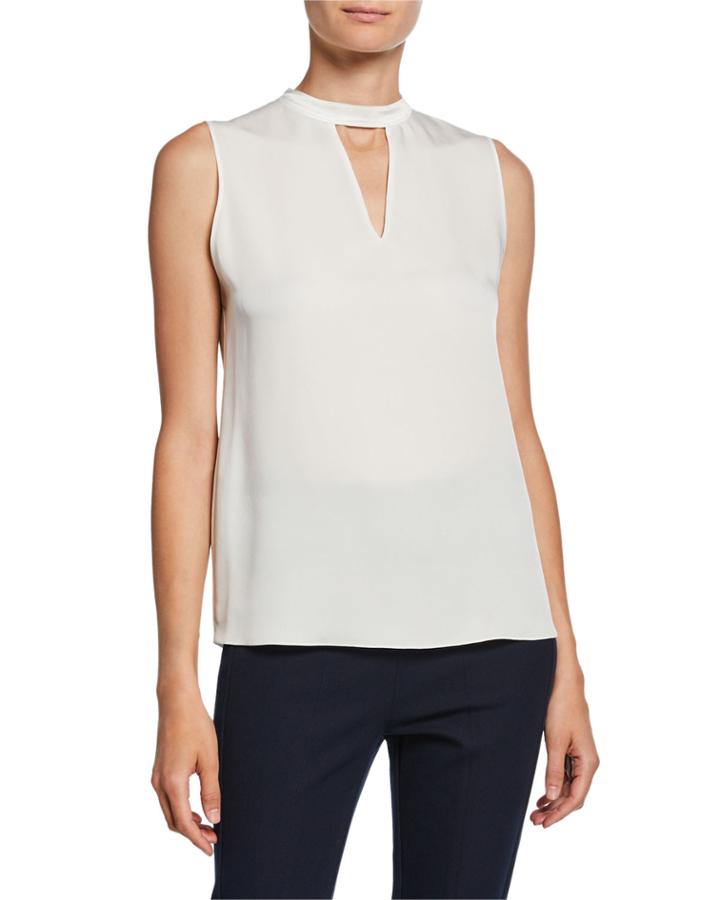 Corine Sleeveless Keyhole Blouse