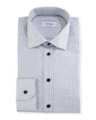 Check Dress Shirt With Navy Buttons